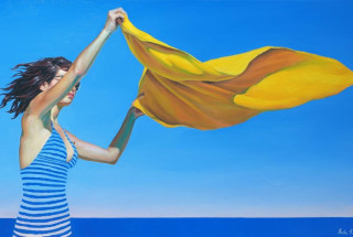 Саша Соколова. Splash 5. Холст, масло. 80х135см. 2019 год. Цена: 580.000 р. 