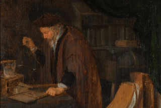 Квирин Герритс 1622-1669, Лейден. Взвешиватель Золота. 1665 г. Дерево, масло. = 55.000 евро