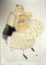 Кодзуки Ватанабе, без названия. Бумага, смешанная техника, 1991 г. Стоимость 250.000 р.